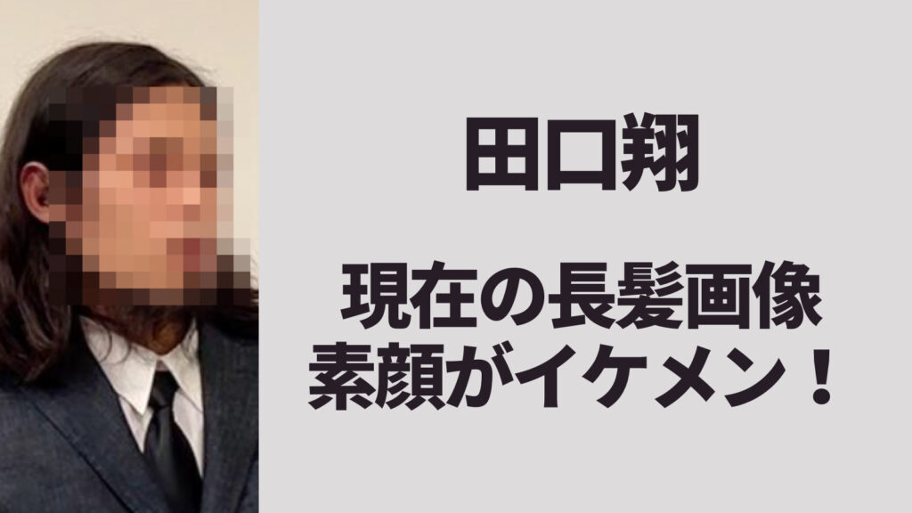 【画像】田口翔の現在の長髪素顔！イケメンでかっこいいと話題！