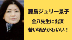 藤島ジュリー景子が金八先生に出演時の姿がかわいい！若い頃は女優で活躍していた！